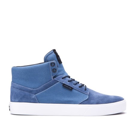 Supra Yorek High Mens High Tops Shoes Blue UK 09XQW